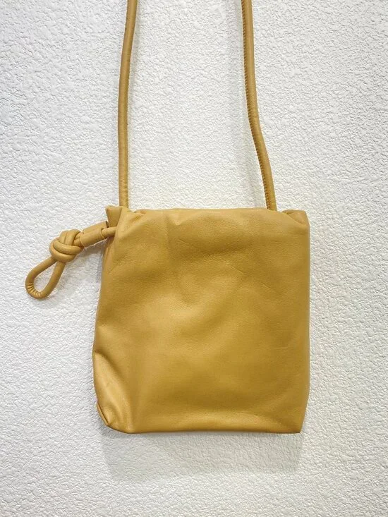 A New Day Mustard Yellow Knotted Pouch Crossbody Bag Mini - Picture 3 of 7